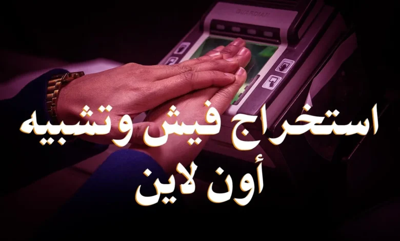 استخراج الفيش الجنائي أونلاين